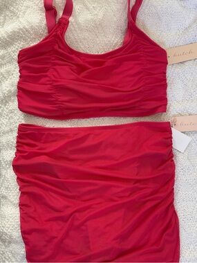Hutch Tawnie Bikini Top and Bottoms Raspberry XL NWT